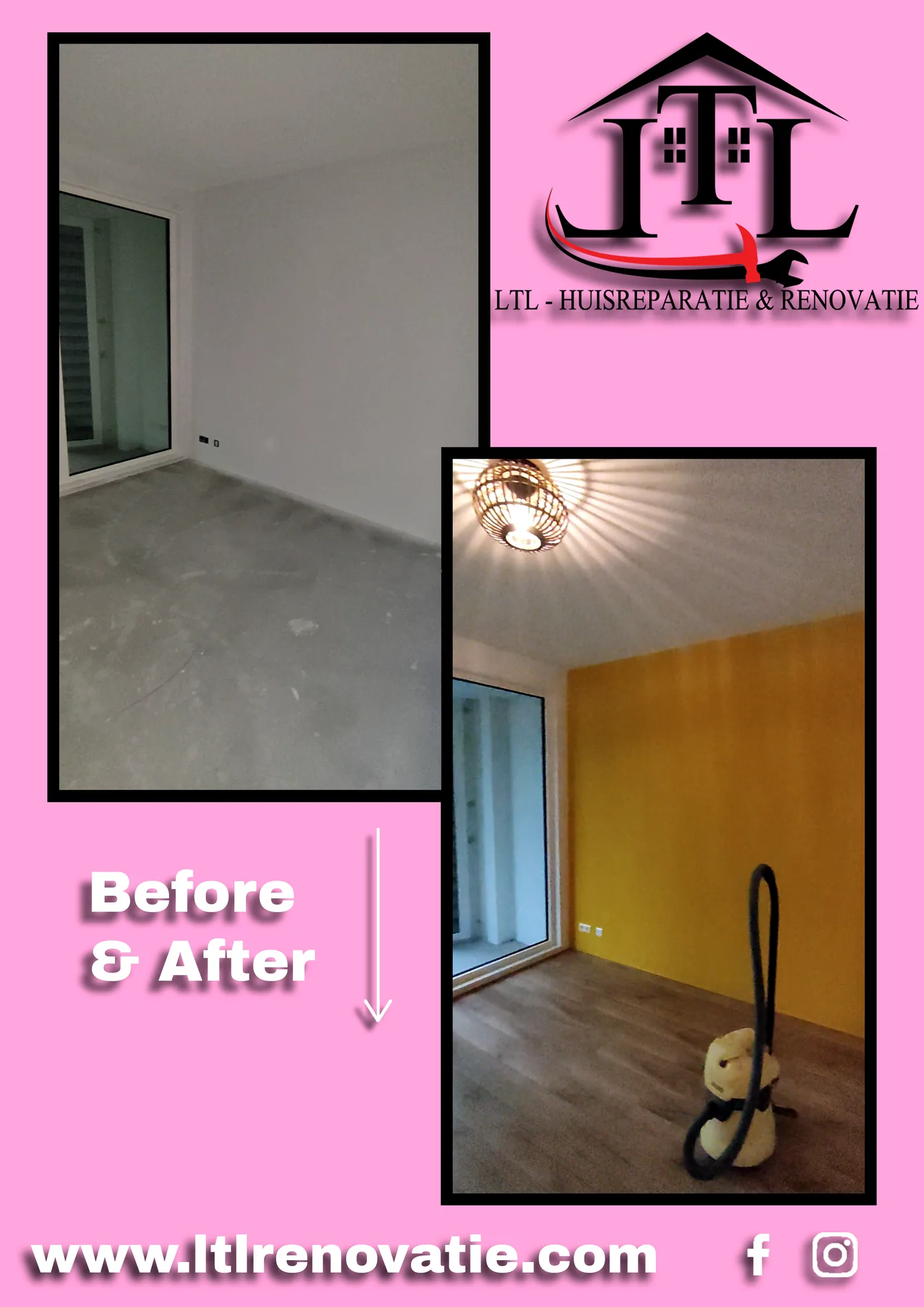 Voor en na 3 van 9, Complete interieurafwerking appartement in Amsterdam door LTL Huisreparatie & Renovatie