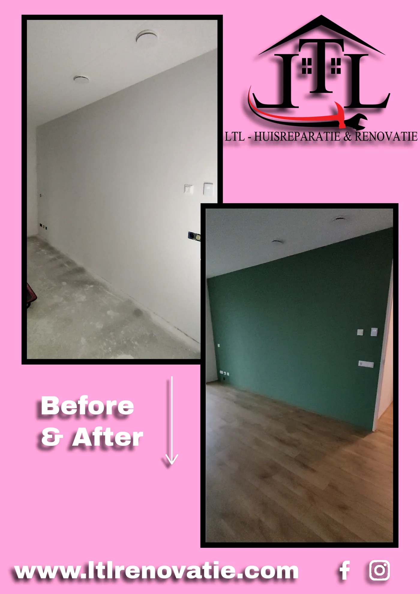 Voor en na 9 van 9, Complete interieurafwerking appartement in Amsterdam door LTL Huisreparatie & Renovatie