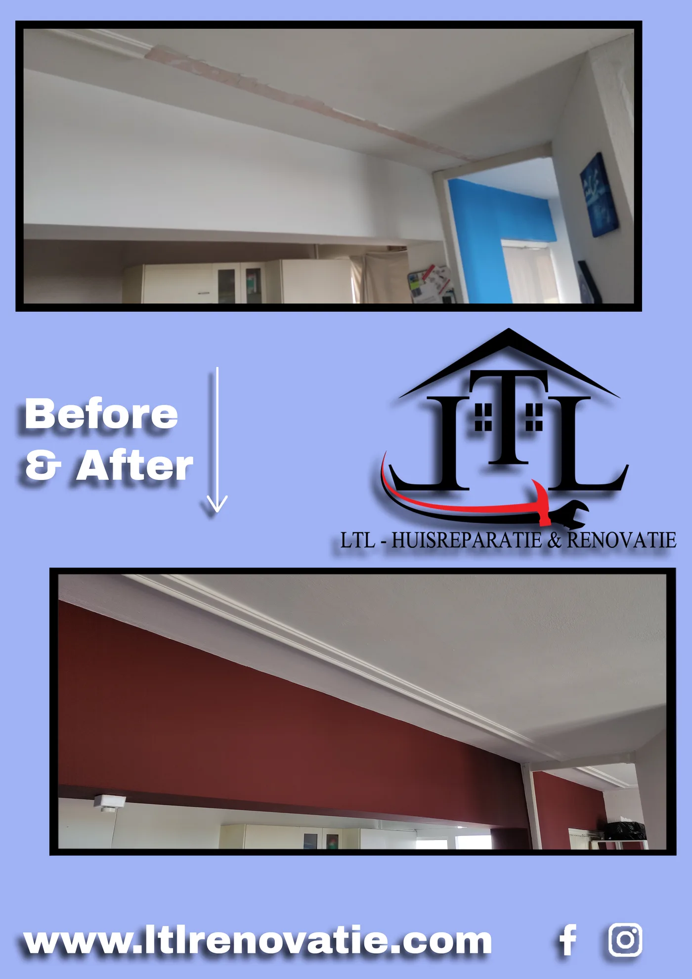 Voor en na 1 van 14, Complete interieurrenovatie in Amsterdam door LTL Huisreparatie & Renovatie