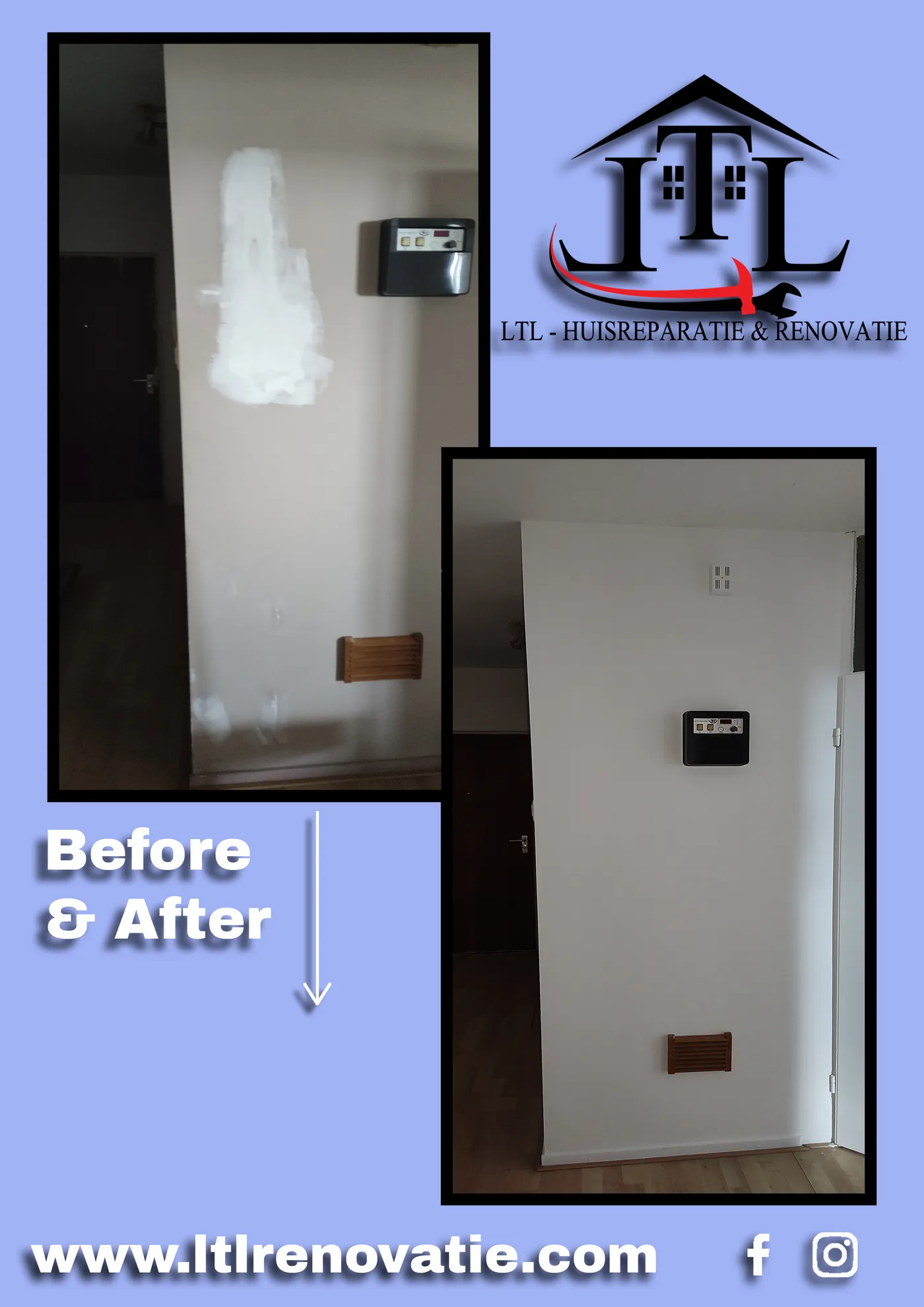 Voor en na 9 van 14, Complete interieurrenovatie in Amsterdam door LTL Huisreparatie & Renovatie