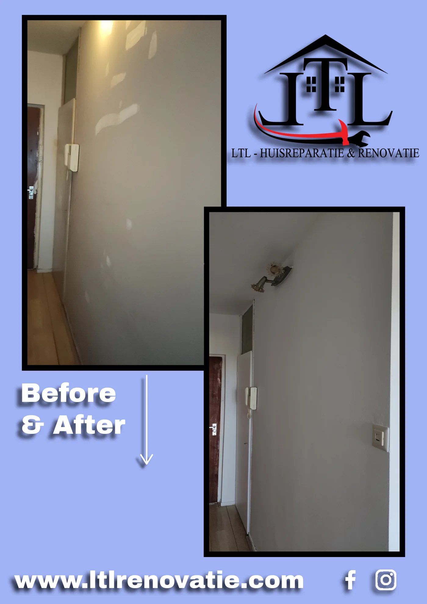 Voor en na 10 van 14, Complete interieurrenovatie in Amsterdam door LTL Huisreparatie & Renovatie