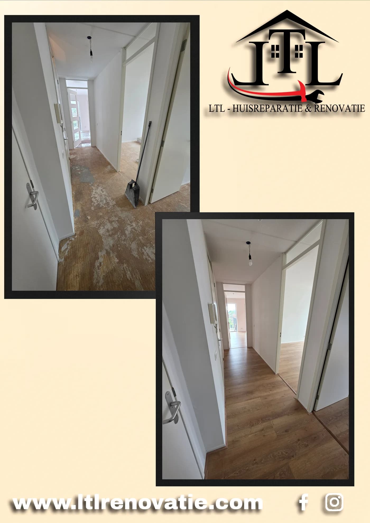 Voor en na 3 van 8, Complete vloerenrenovatie appartement in Amsterdam door LTL Huisreparatie & Renovatie