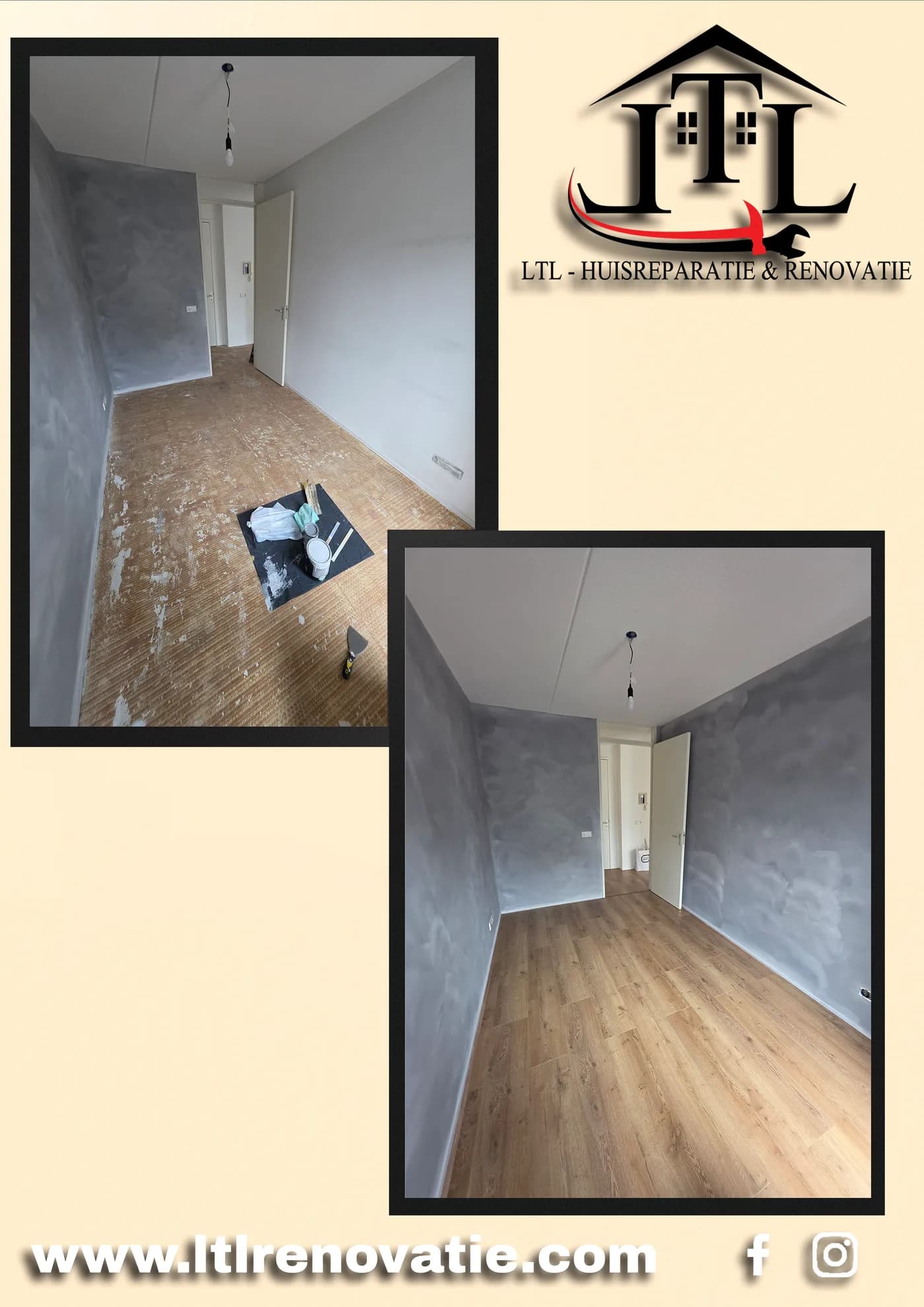 Voor en na 4 van 8, Complete vloerenrenovatie appartement in Amsterdam door LTL Huisreparatie & Renovatie