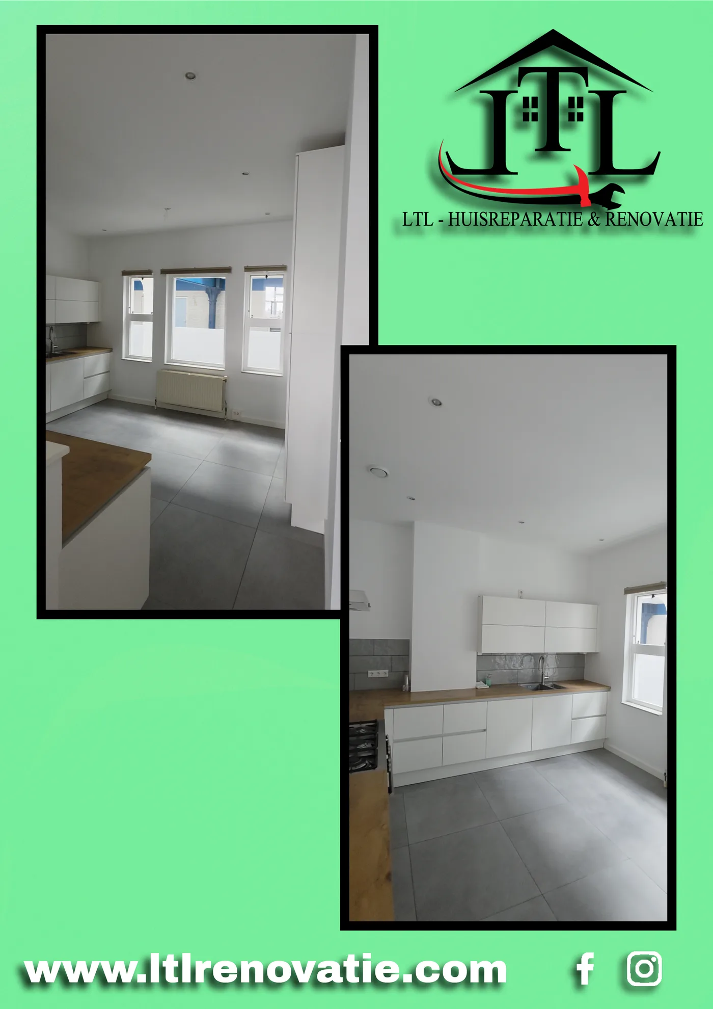 Voor en na 11 van 11, Wandrenovatie en spuitwerk in Amsterdam door LTL Huisreparatie & Renovatie